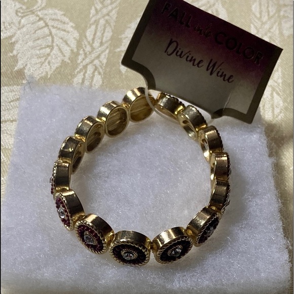 NWT FALL WITH COLOR DIVINE WINE STRETCH BRACELET - Picture 8 of 11